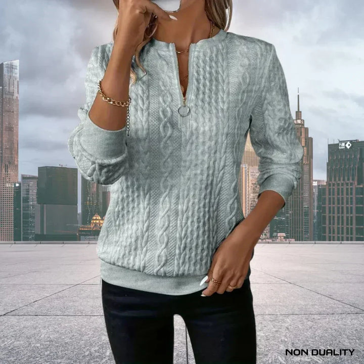 Non-Duality Zip-Up Sweater