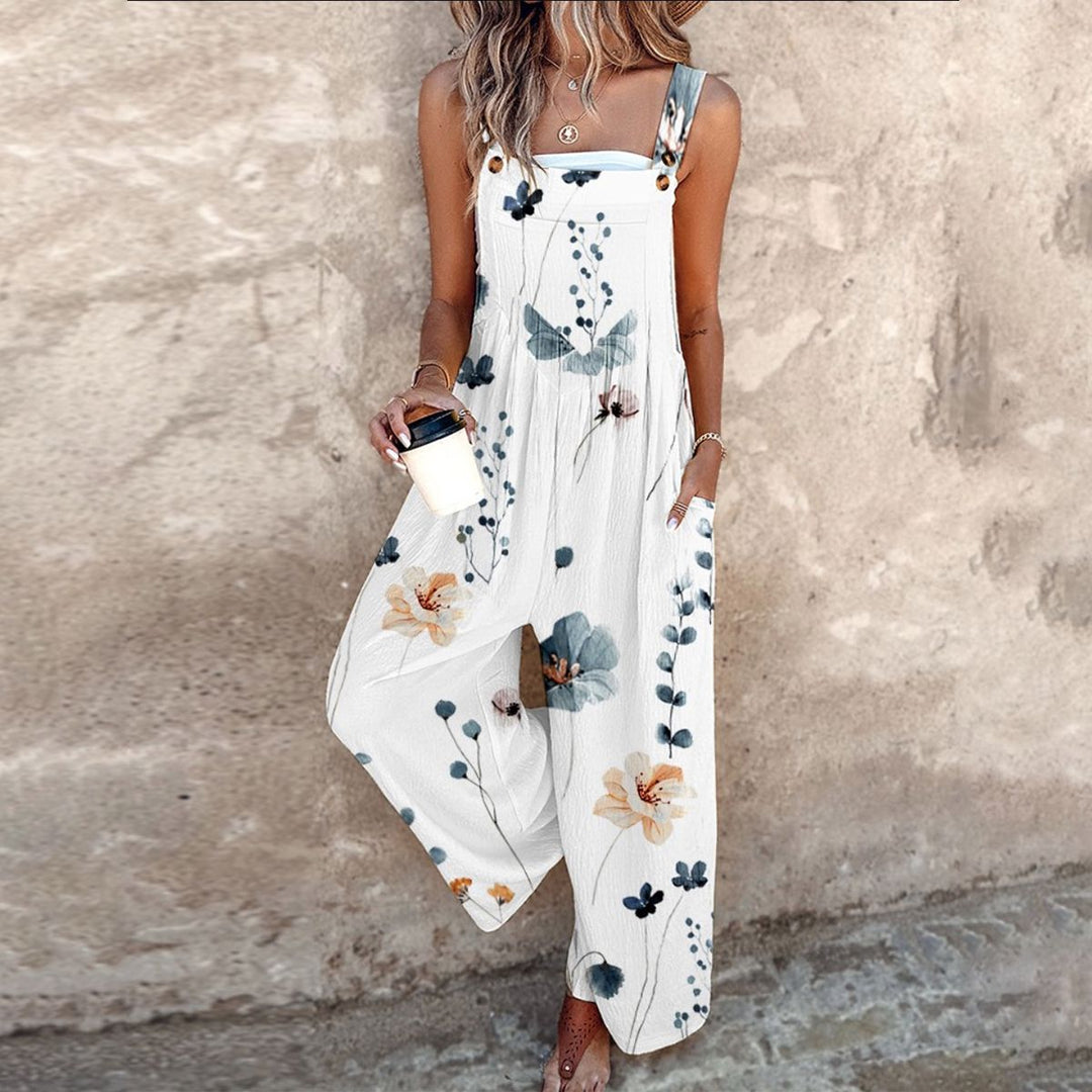 ELLIRA – SLEEVELESS JUMPSUIT WITH TAPERED LEGS & TIE WAIST