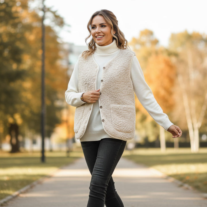 Ella | Women’s Spring Casual Warm Sherpa Vest