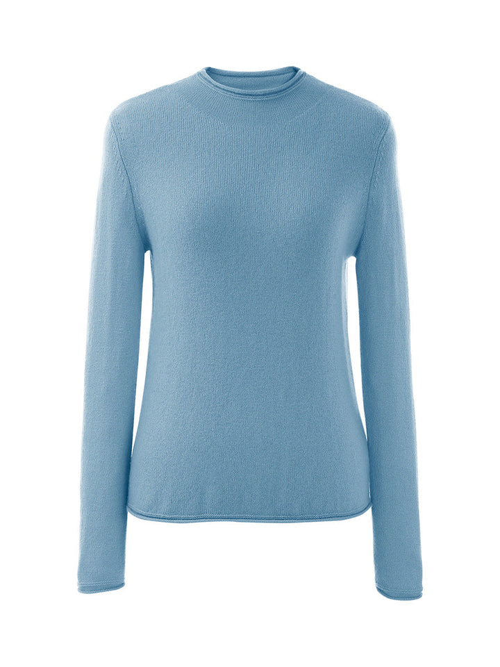 100% Cashmere Women's Round Neck Knit sweater
