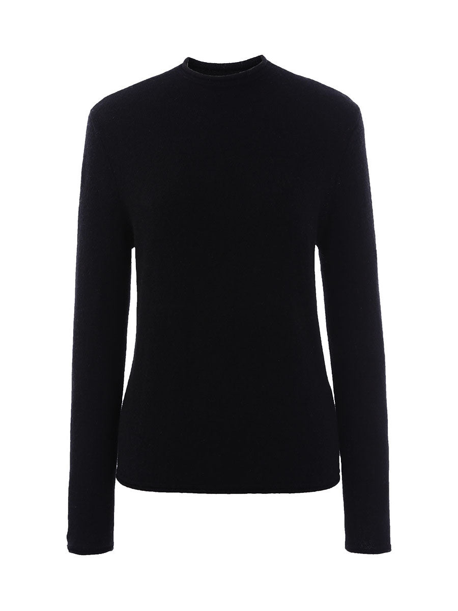 100% Cashmere Women's Round Neck Knit sweater
