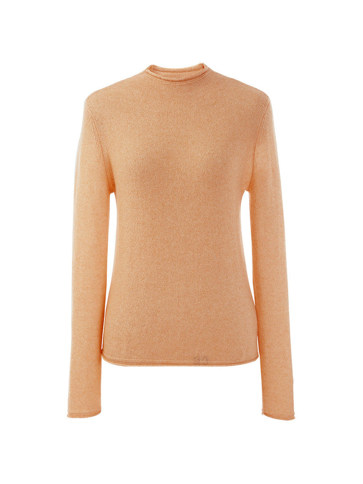 100% Cashmere Women's Round Neck Knit sweater