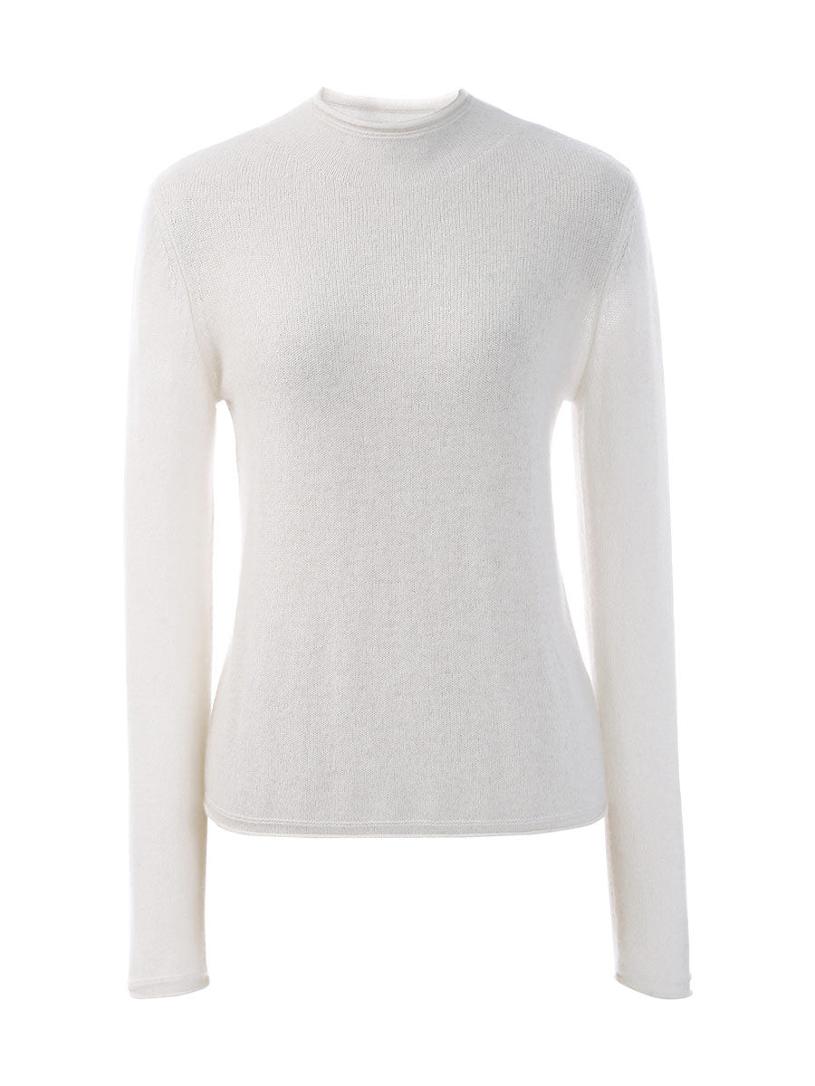 100% Cashmere Women's Round Neck Knit sweater