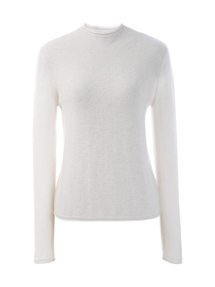 100% Cashmere Women's Round Neck Knit sweater