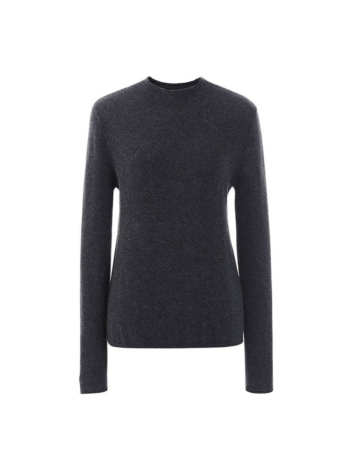 100% Cashmere Women's Round Neck Knit sweater