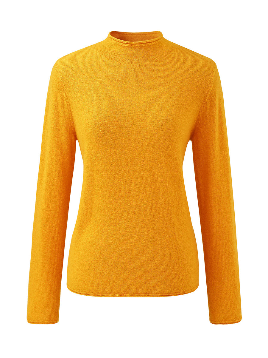 100% Cashmere Women's Round Neck Knit sweater