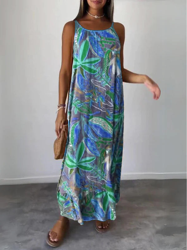 VIOLY - COMFORTABLE FLORAL DRESS