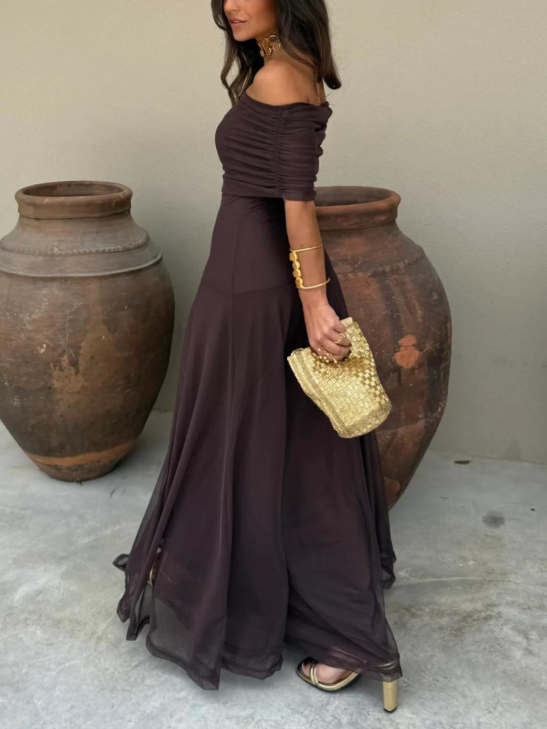JAYLA - ASYMMETRICAL MESH ONE SHOULDER DRESS