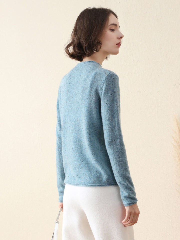 100% Cashmere Women's Round Neck Knit sweater