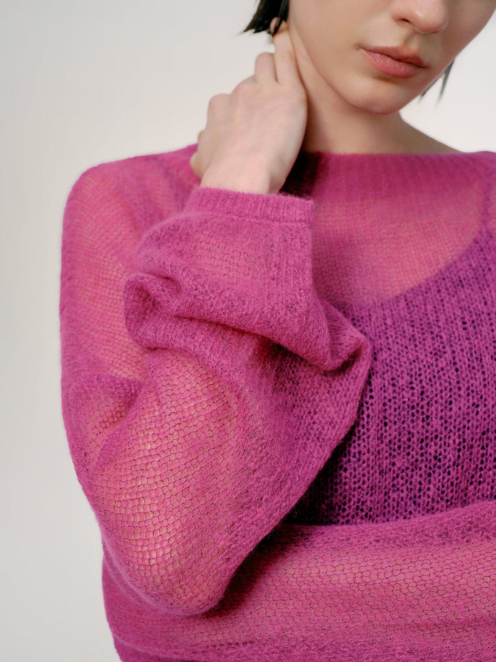 Cashmere-Silk Relaxed Pullover Sweater