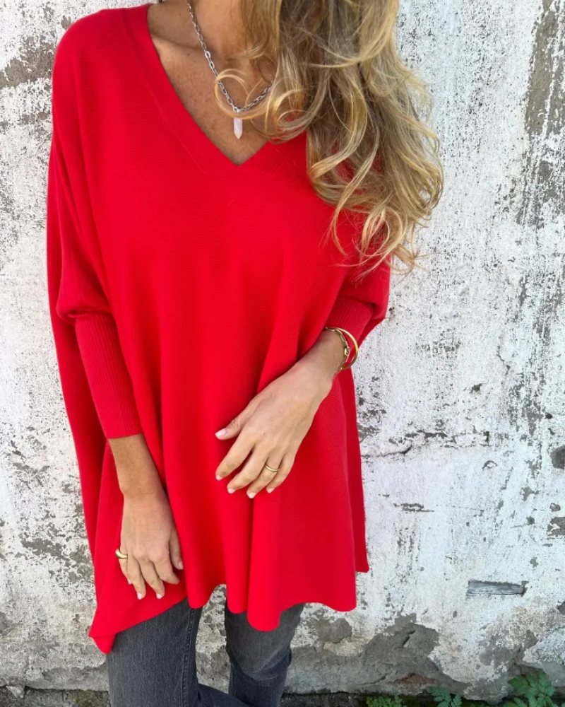 CAYLE - KNITTED VNECK TOP