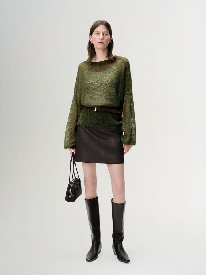 Cashmere-Silk Relaxed Pullover Sweater