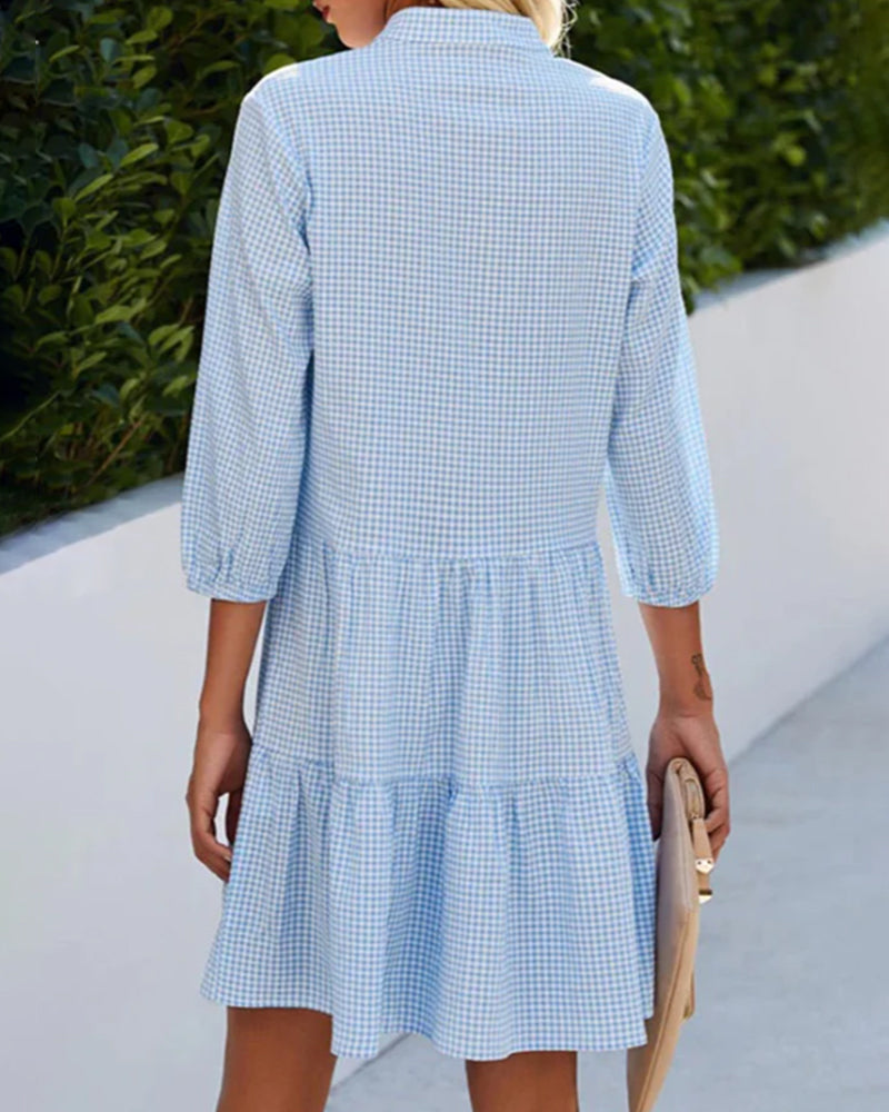 BRINNIA - BREEZY PLAID SUNDRESS