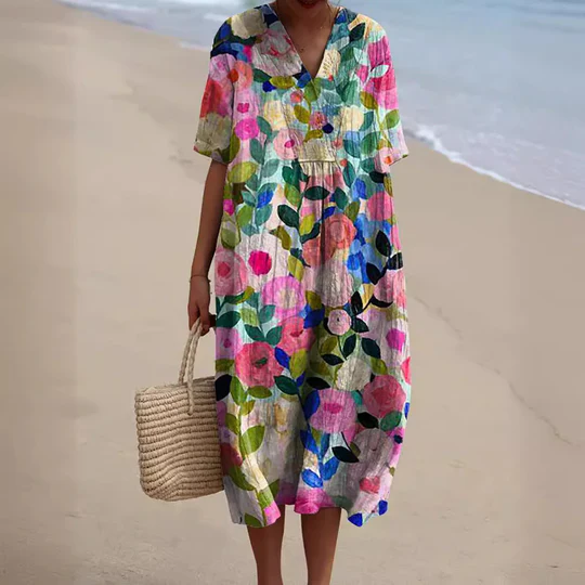 GABRIELA - BLOOM THEMED CASUAL DRESS