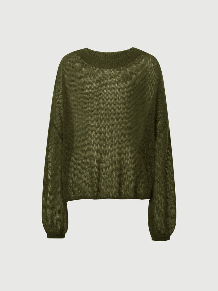 Cashmere-Silk Relaxed Pullover Sweater
