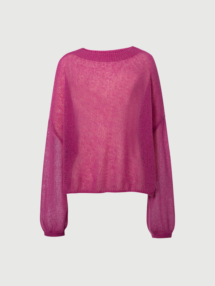 Cashmere-Silk Relaxed Pullover Sweater