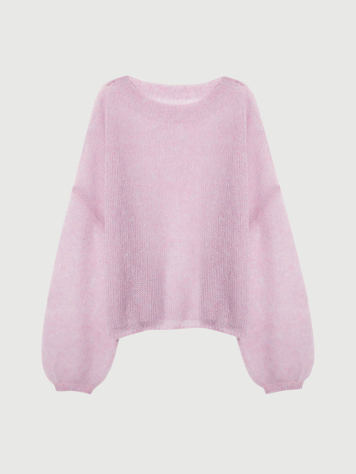 Cashmere-Silk Relaxed Pullover Sweater