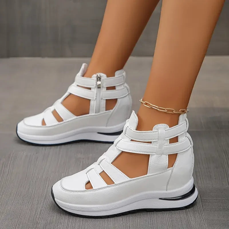 BAILA - TRENDY COMFY WEDGE SANDAL WITH ZIPPER