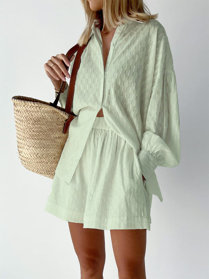 Elizabeth - Breezy Shirt And Shorts Set