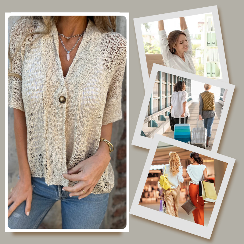 MAISIE - OPEN-WEAVE KNIT CARDIGAN