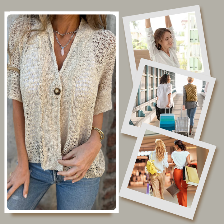MAISIE - OPEN-WEAVE KNIT CARDIGAN