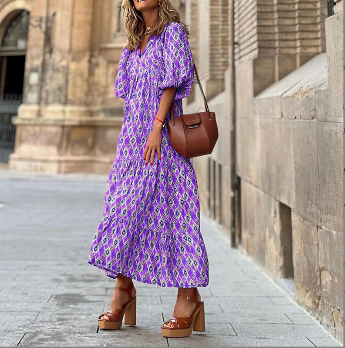 PATSI - PUFFED SHOULDER DRESS