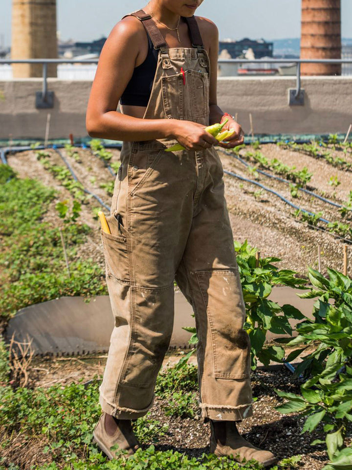 Women's Canvas Dungarees – Relaxed Fit & Workwear-Inspired Style