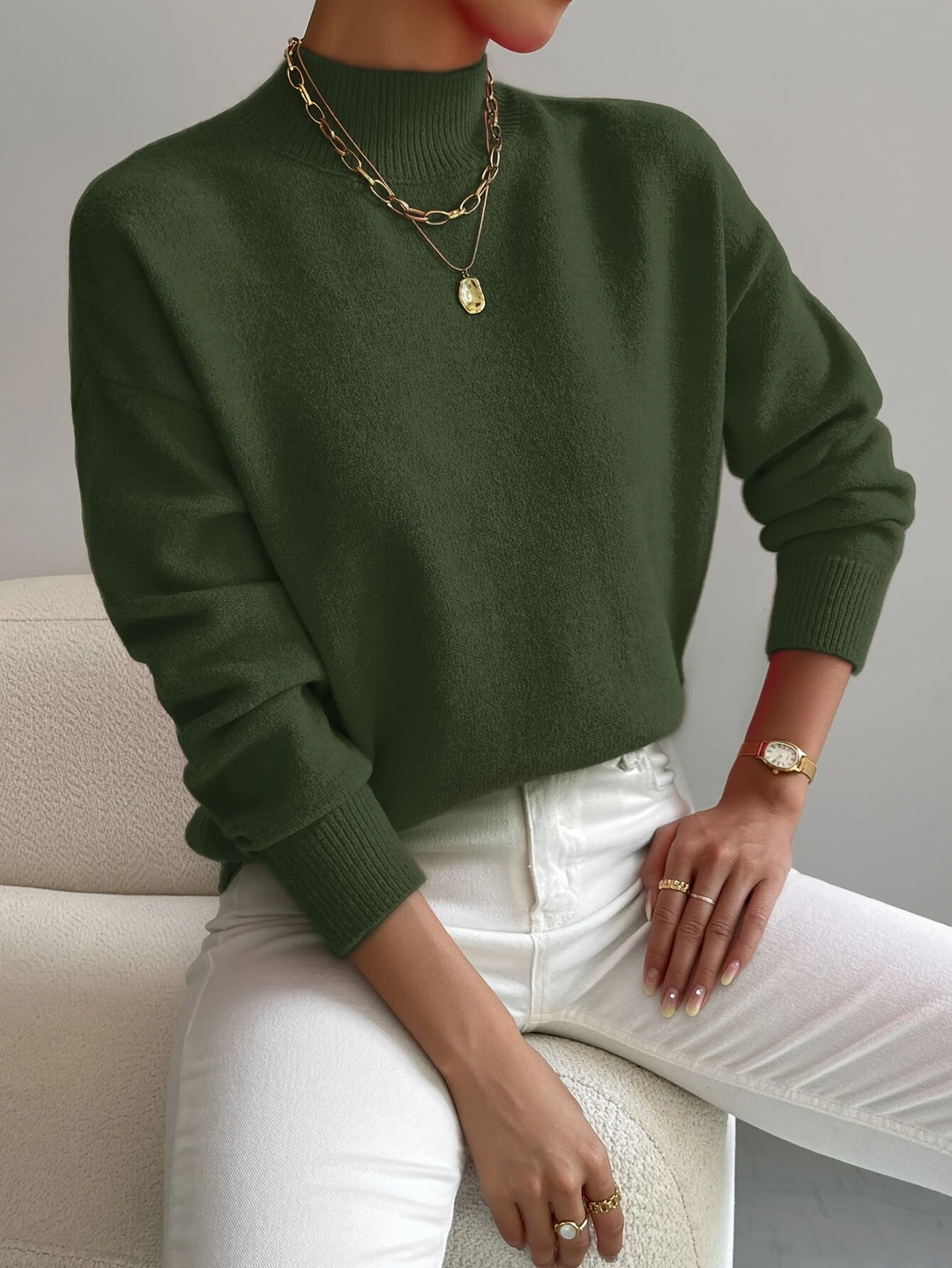 Emma | Women's Mock Neck Spring Sweater