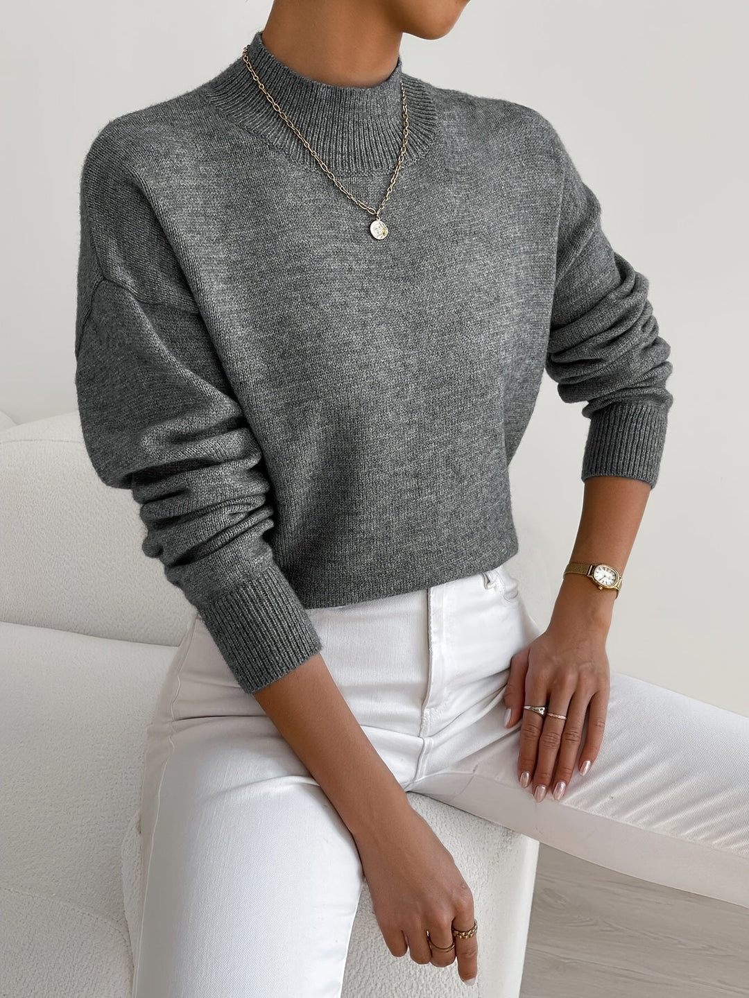Emma | Women's Mock Neck Spring Sweater
