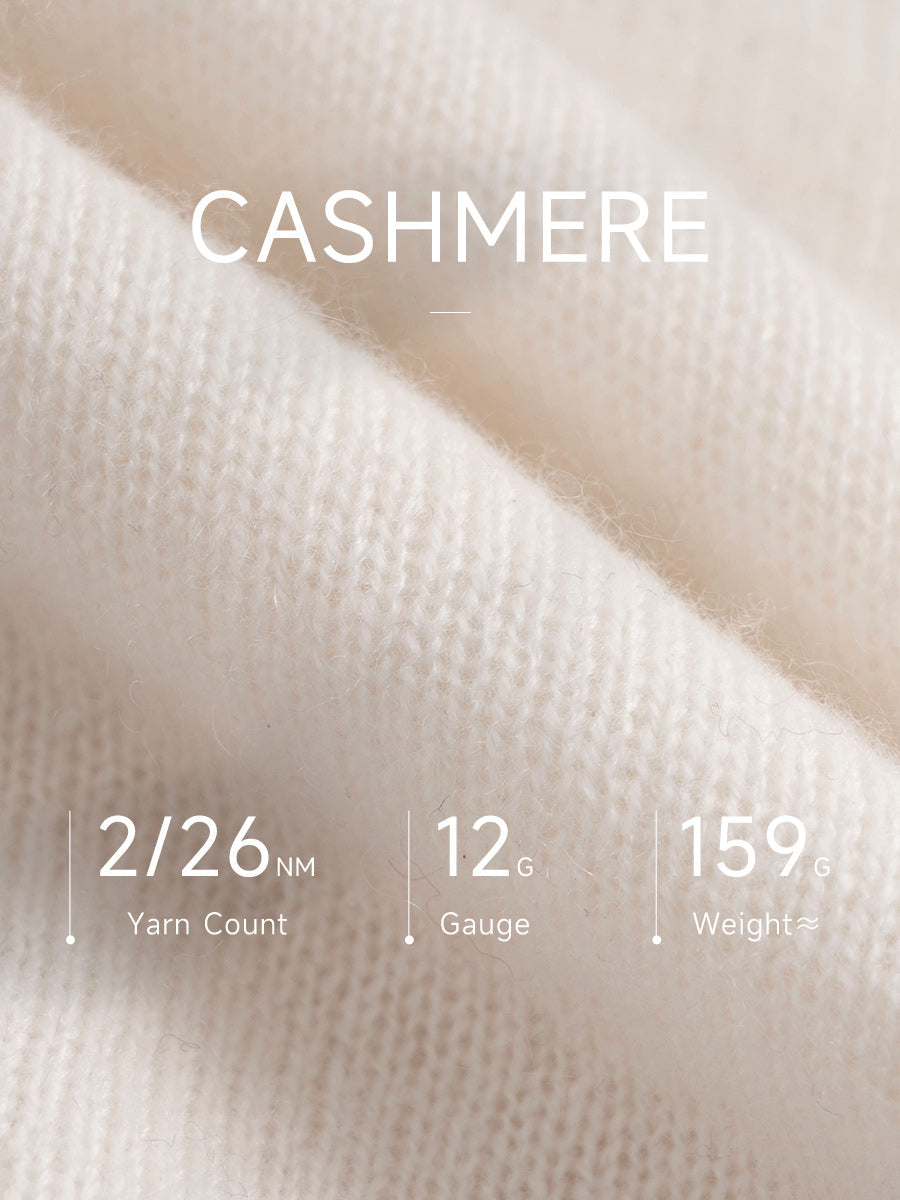 100% Cashmere Women's Round Neck Knit sweater