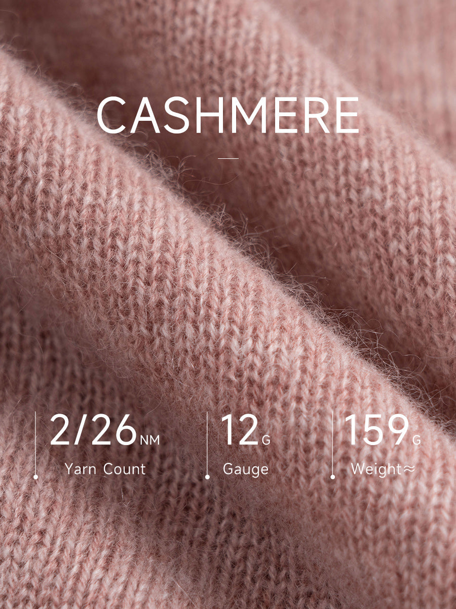 100% Cashmere Women's Round Neck Knit sweater