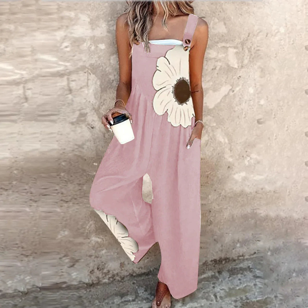ELLIRA – SLEEVELESS JUMPSUIT WITH TAPERED LEGS & TIE WAIST
