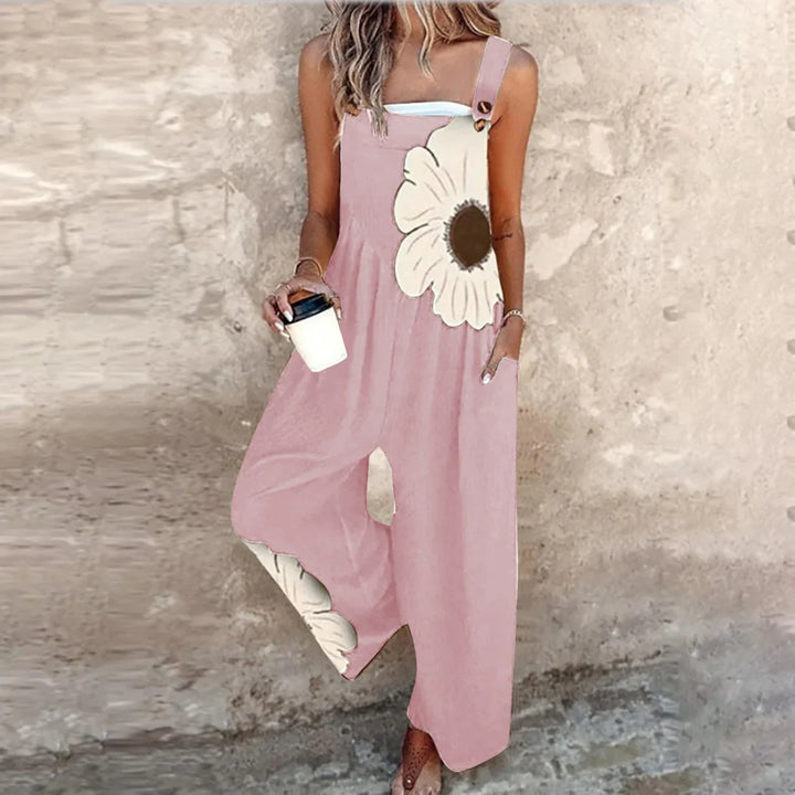 ELLIRA – SLEEVELESS JUMPSUIT WITH TAPERED LEGS & TIE WAIST