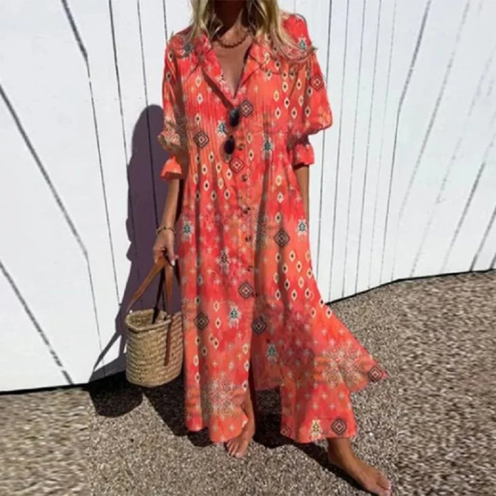 Trishia - Vibrant Bloom Dress