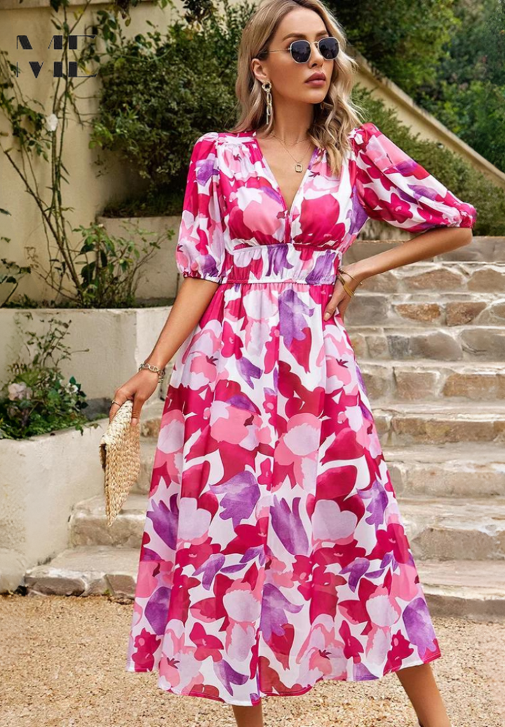 HAYLEY - FLOWER PRINT DRESS