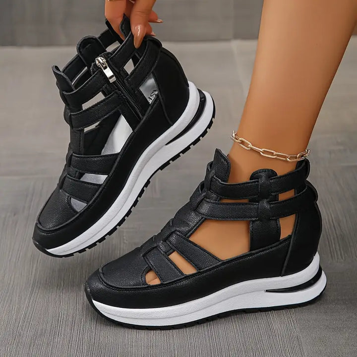 BAILA - TRENDY COMFY WEDGE SANDAL WITH ZIPPER