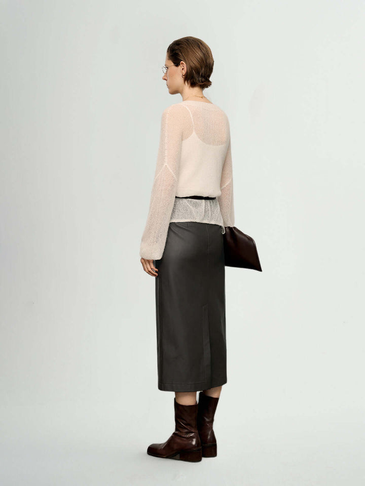 Cashmere-Silk Relaxed Pullover Sweater