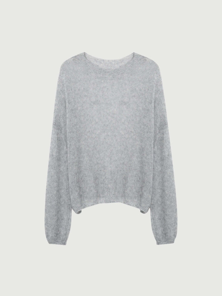 Cashmere-Silk Relaxed Pullover Sweater