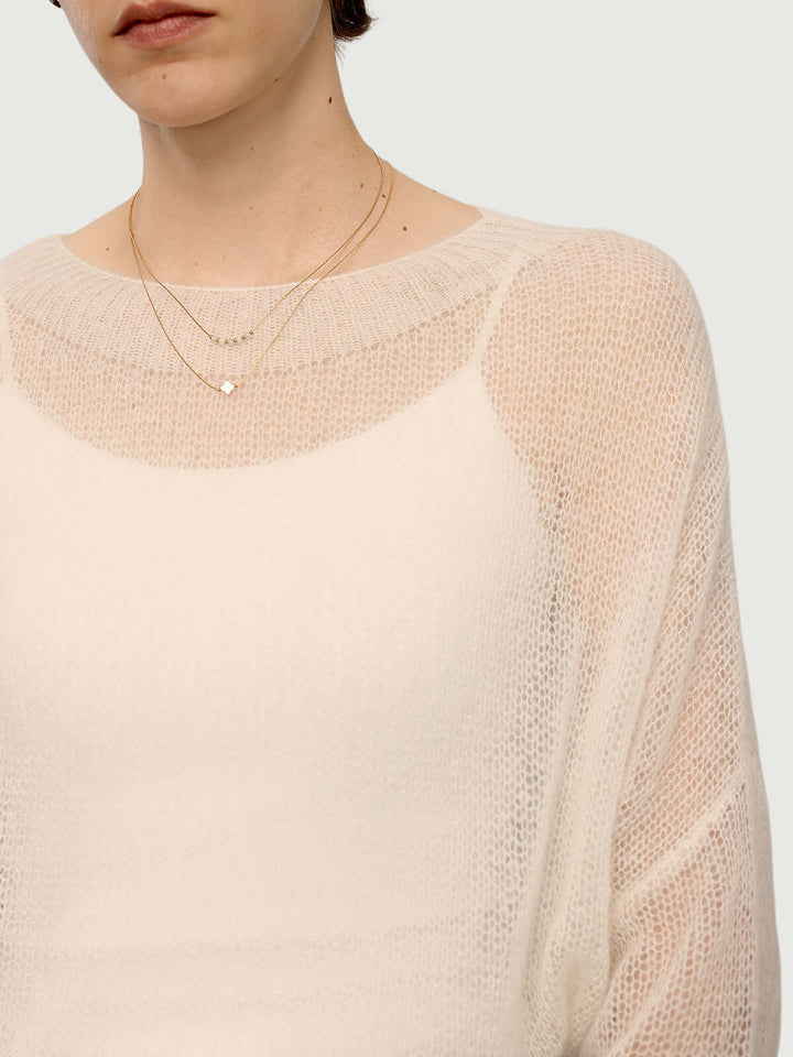 Cashmere-Silk Relaxed Pullover Sweater