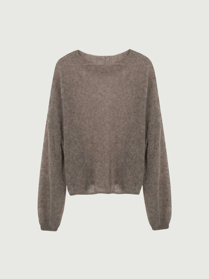 Cashmere-Silk Relaxed Pullover Sweater