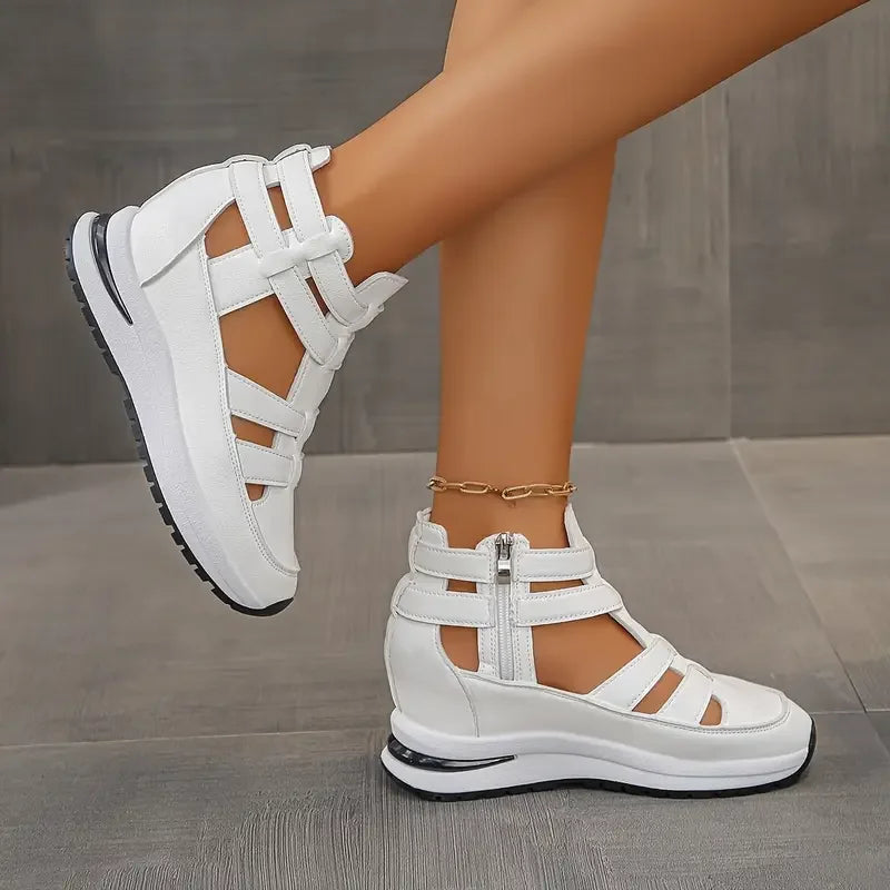 BAILA - TRENDY COMFY WEDGE SANDAL WITH ZIPPER