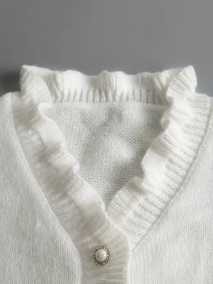 Darcey | Ruffle Blouse with Decorative Buttons for Women