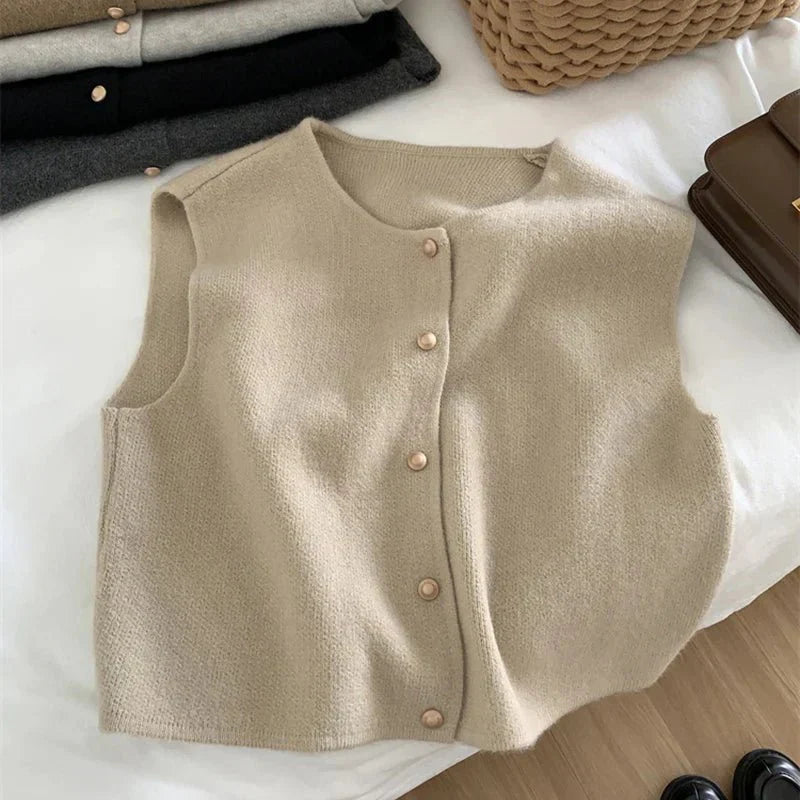Ruby | Women’s Button-Up Sleeveless Casual Vest