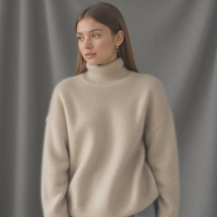 Sydney Pull Woman Turtleneck Oversize in Cashmere – Soft, Warm & Elegant
