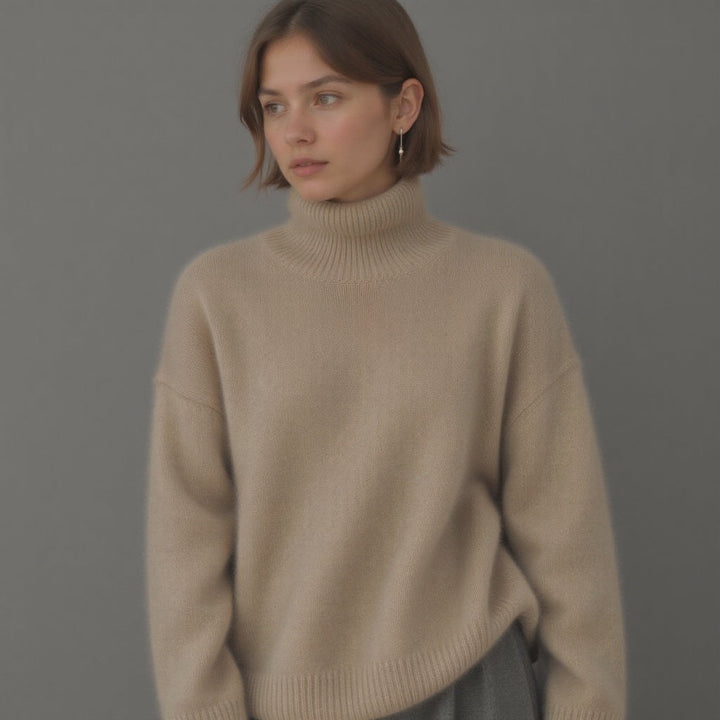 Sydney Pull Woman Turtleneck Oversize in Cashmere – Soft, Warm & Elegant
