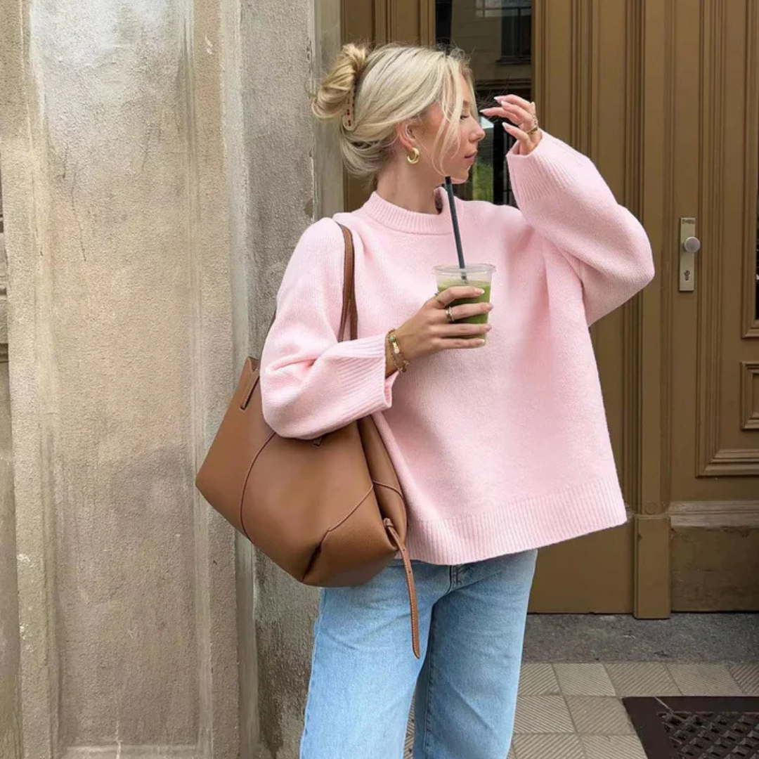 KAYE - WINTER BLUSH WARMTH SWEATER